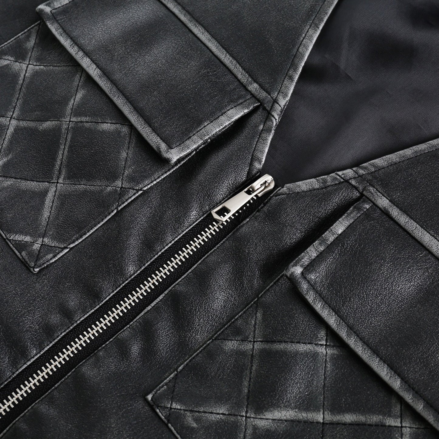 Sleek Utility Leather Vest