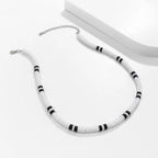 Noir Beaded Charm Necklace