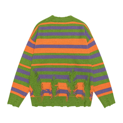 Avian Embrace Striped Sweater