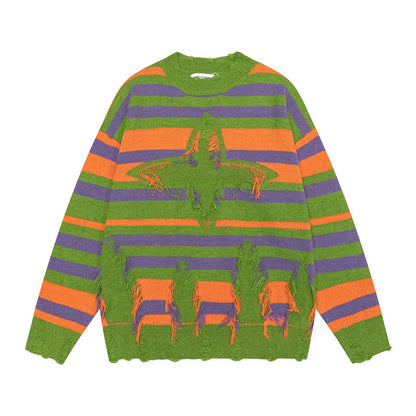 Avian Embrace Striped Sweater