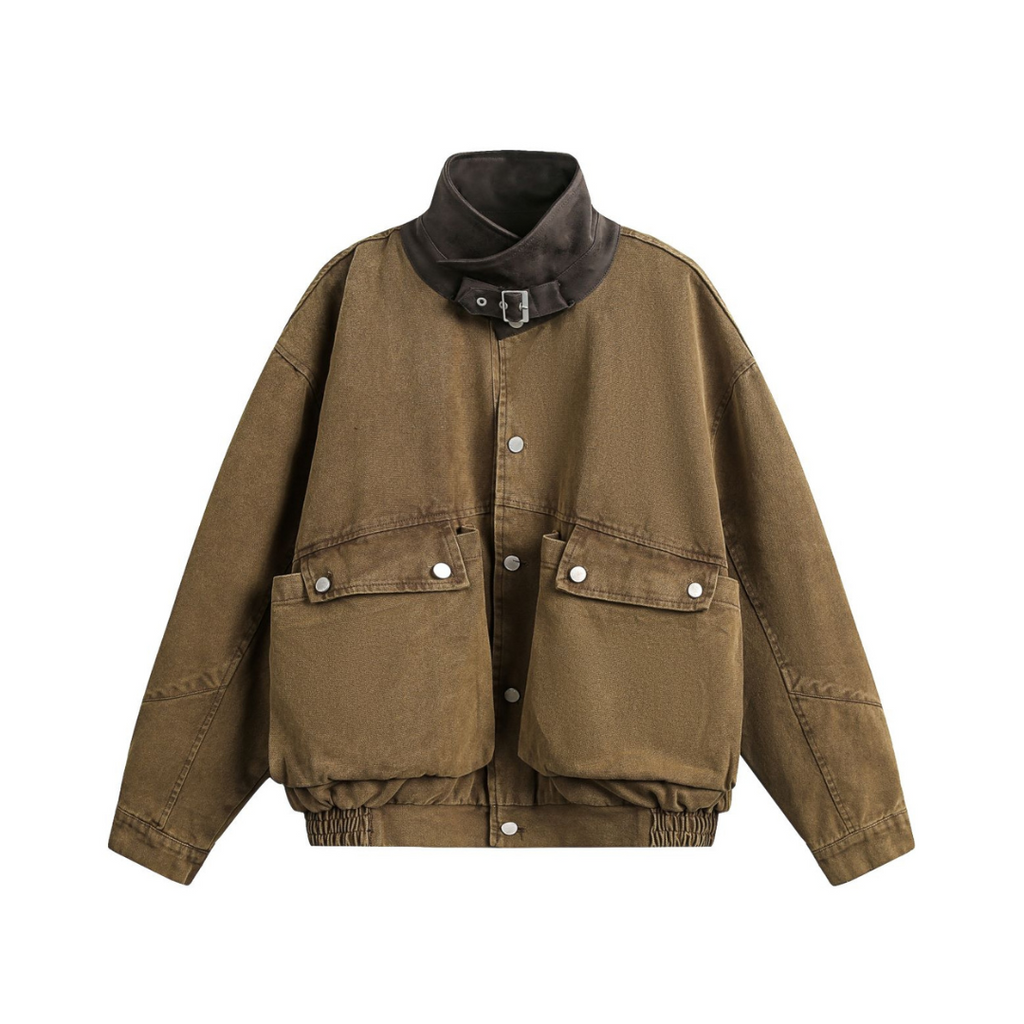 Buckle Collar Utility Jacket from h0neybear ka honeybear clothing