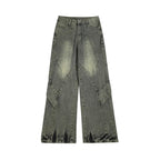 RetroPatch Denim Pants | Wide Leg Jeans for Men and Women