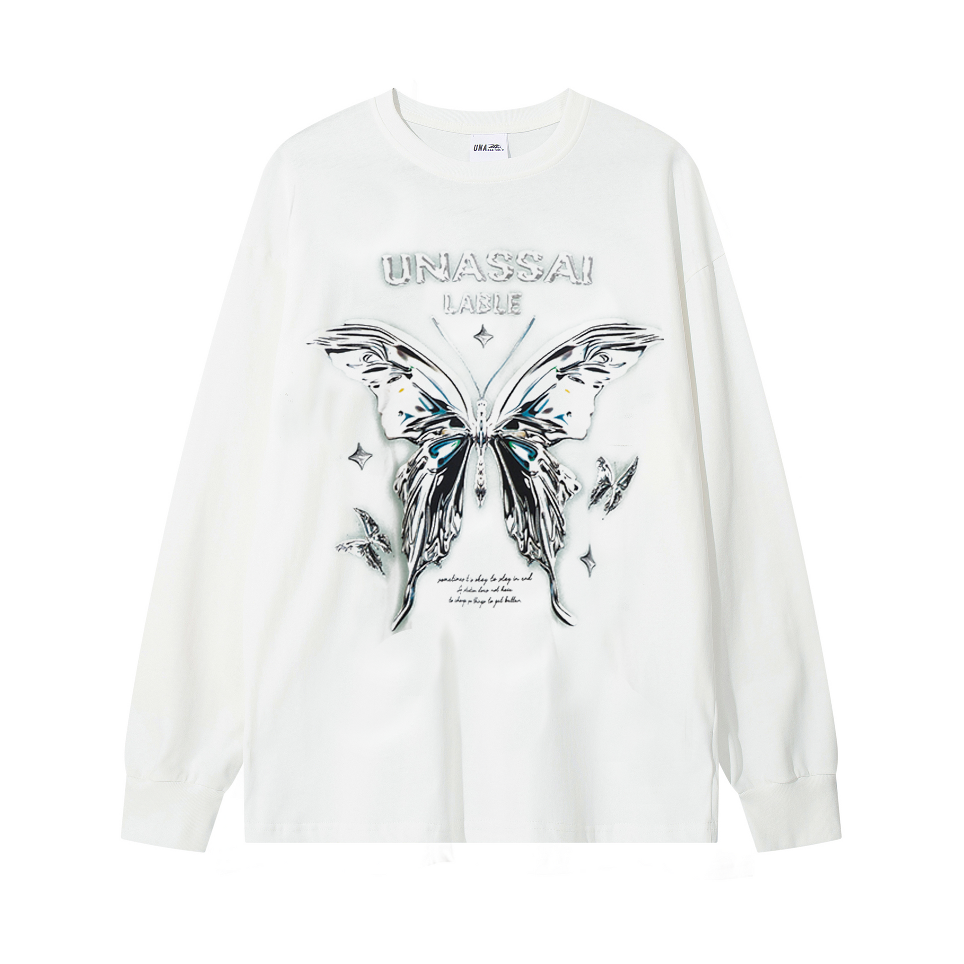 Unassai Lable Butterfly Sweatshirt - h0neybear