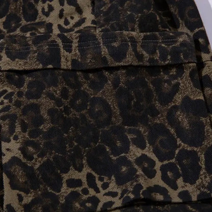 Leopard Print Pocket Shorts