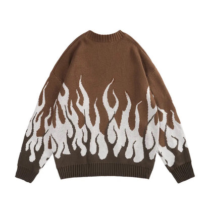 Vintage Flames Knitted Sweater