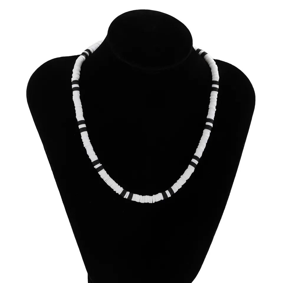 Noir Beaded Charm Necklace