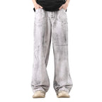 Cloud Wash Denim Pants - honeybear streetwear jeans
