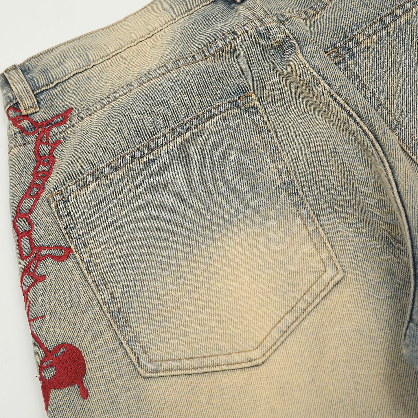 Ruby Ball Chained Denim Pants