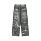 Graffiti Groove Denim Pants - h0neybear