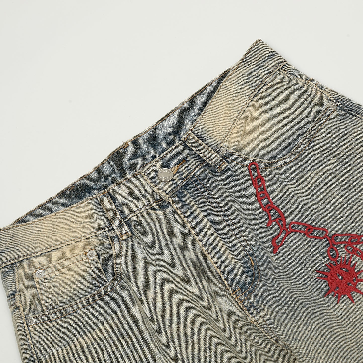 Ruby Ball Chained Denim Pants