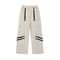 Striped Ribbon Cargo Pants