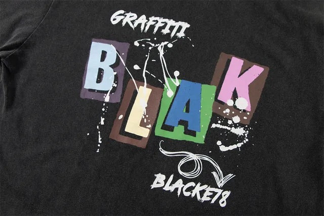 BLACKE78 Graffitied T-shirt | Trending Latest T-shirts Designs | H0NEYBEAR