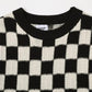 Checkered Knitted Sweater