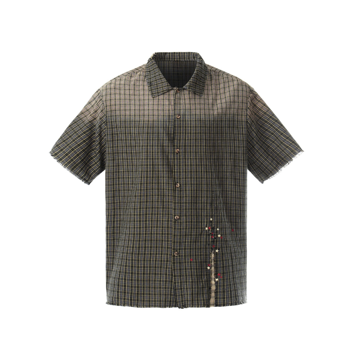 Emberline Distressed Plaid Shirt