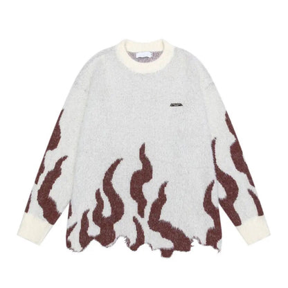 Flame Crest Fleece Sweater