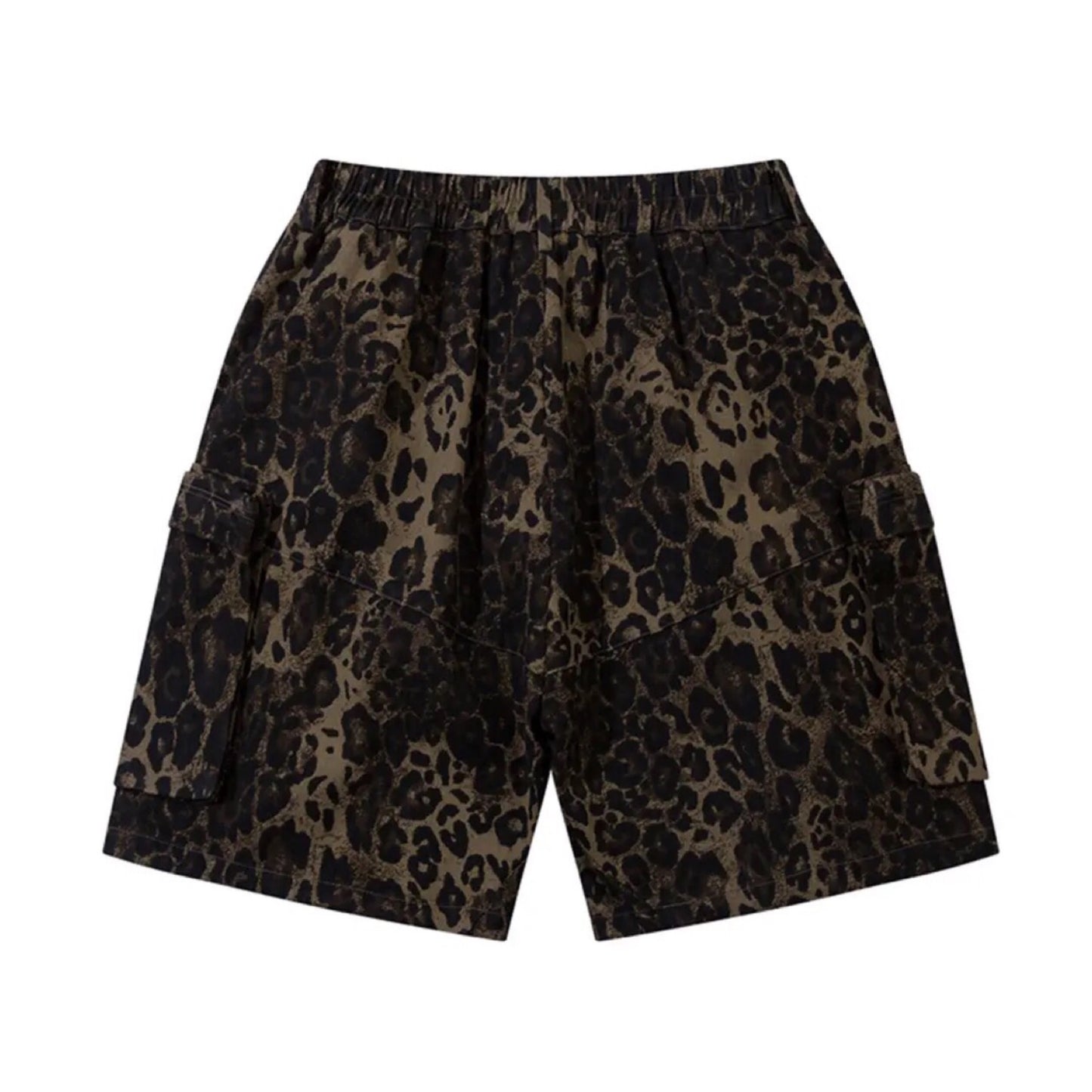 Leopard Print Pocket Shorts