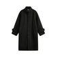 Black Urban Oversized Wool Coat