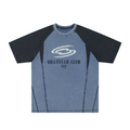 Blue and black t-shirt with 'Graystar Club 07' text on a white background