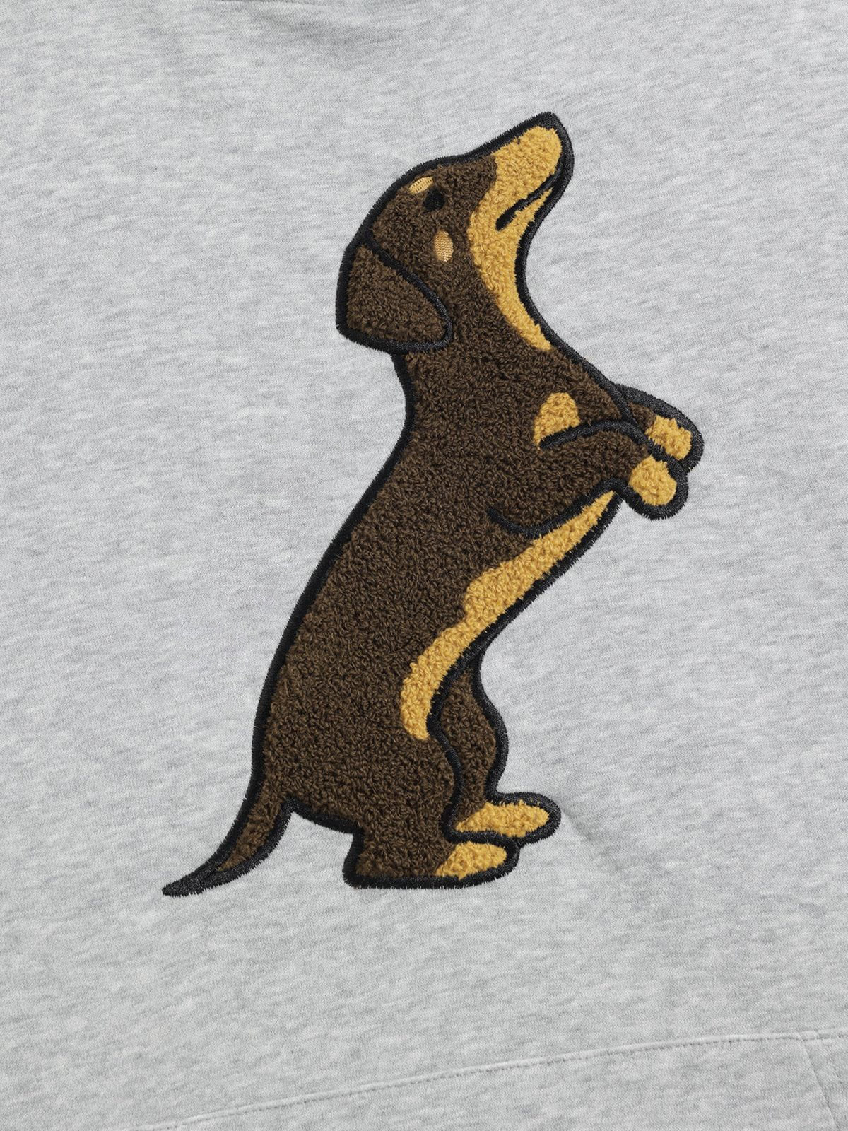Barkley Blanket-Stitch Dachshund Hoodie