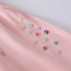 Pastoral Button-Cluster Baggy Sweatpants