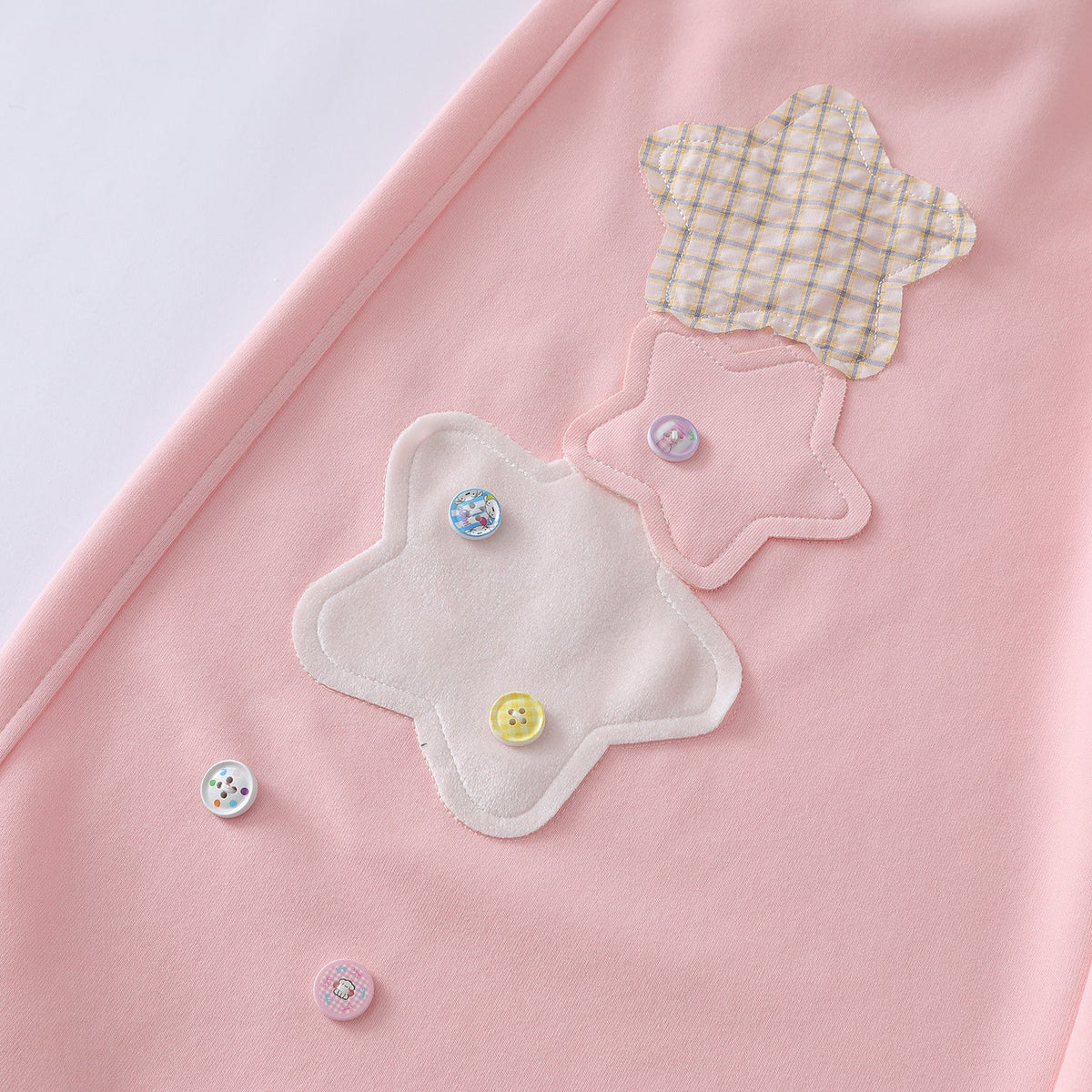 Pastoral Button-Cluster Baggy Sweatpants