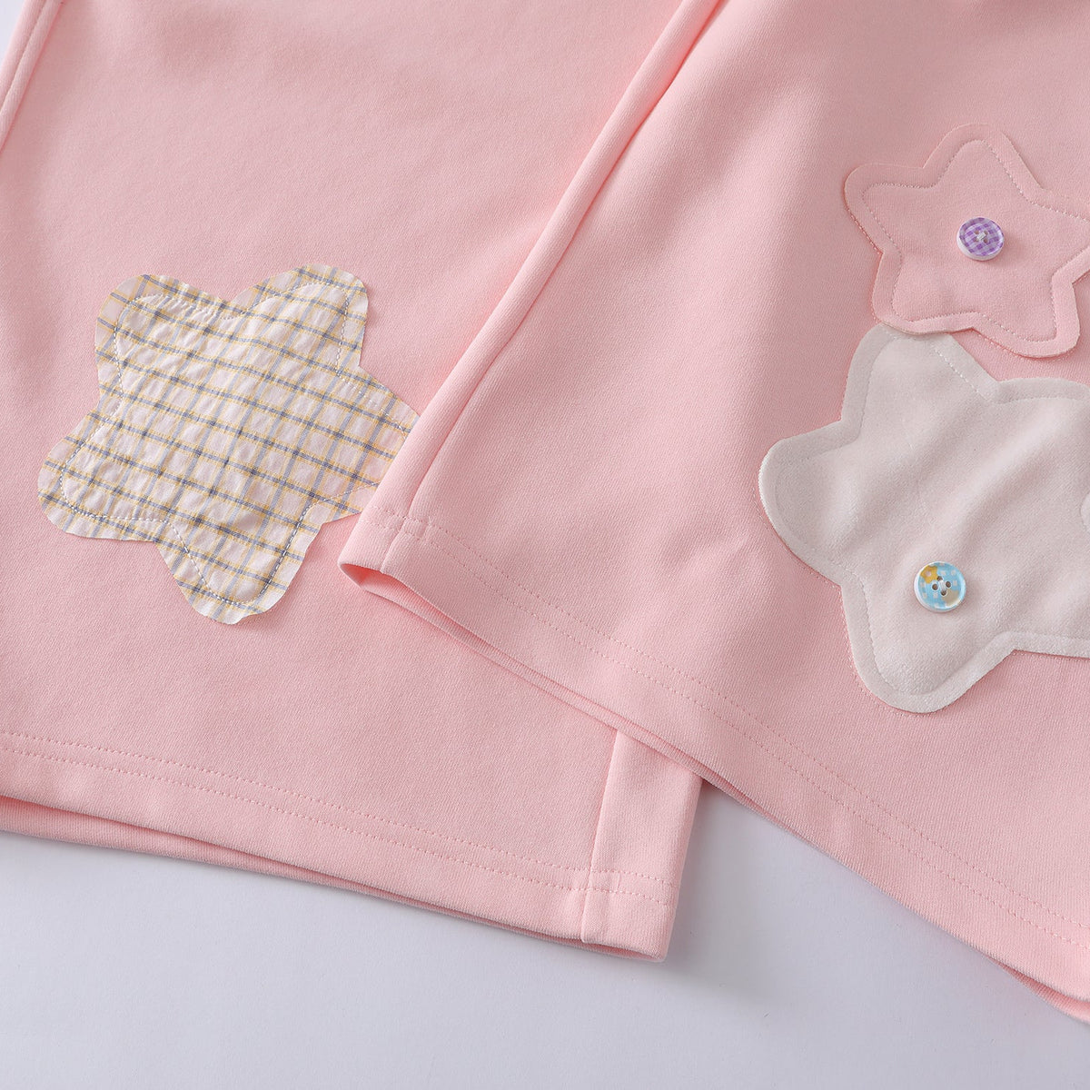 Pastoral Button-Cluster Baggy Sweatpants