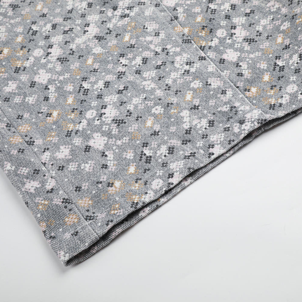 Static Ditsy Double-Waist Baggy Pants