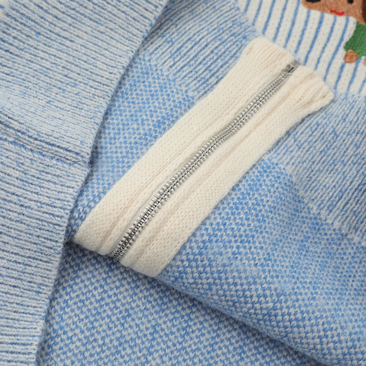 Playmate Striped Zip Sweater