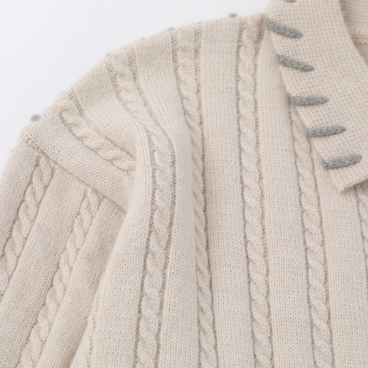 Artisan Whipstitched Collared Sweater