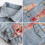 Lace Patchwork Denim Jacket