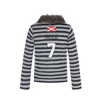 Meridian Fur Collar Long Sleeve Polo