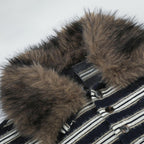 Meridian Fur Collar Long Sleeve Polo