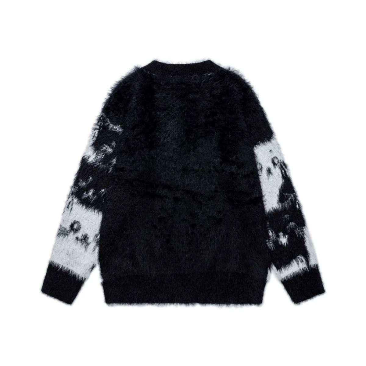 Mirage Feline Fuzzy Button Knit Sweater