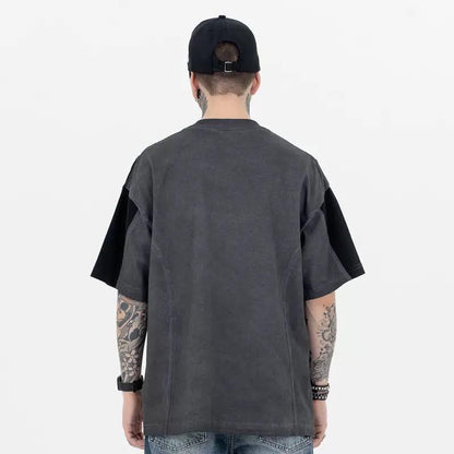 Model Wearing Static Contour T-shirt - h0neybear 