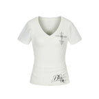 Moonthorn Cross V-Neck Top