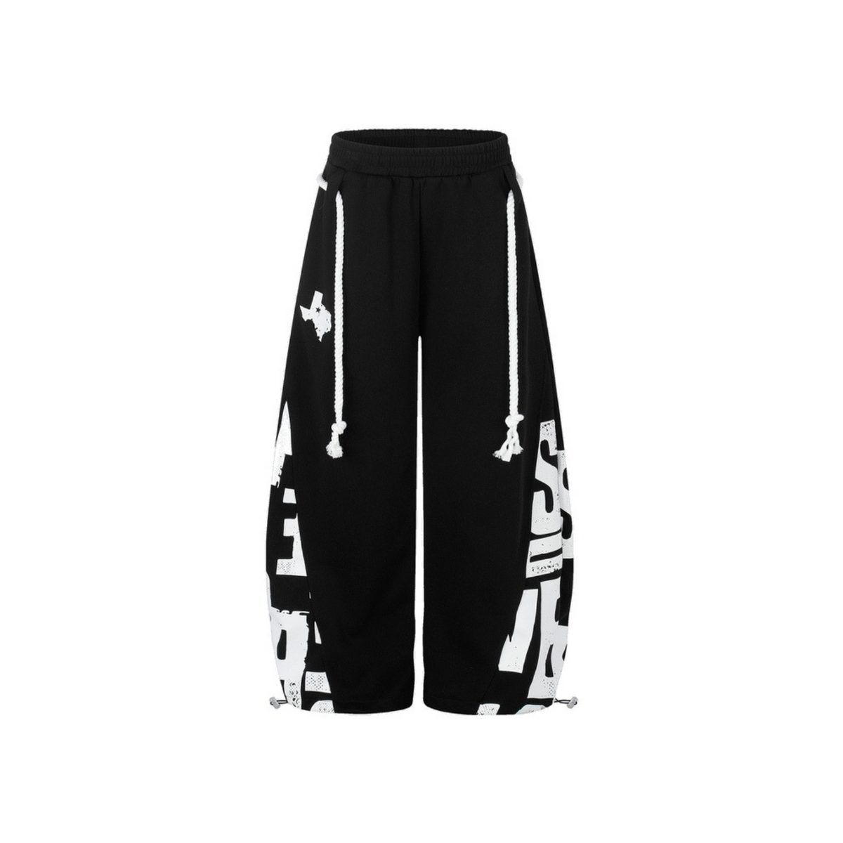 Overpass Stencil Print Balloon Sweatpants