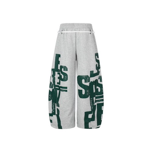 Overpass Stencil Print Balloon Sweatpants