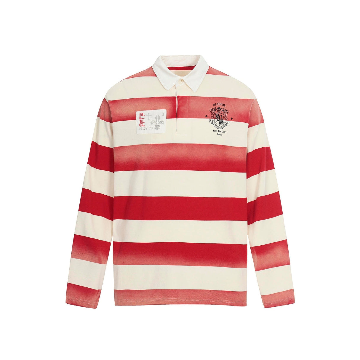 Oxford Stripe Long Sleeve Polo