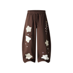 Pastoral Button-Cluster Baggy Sweatpants