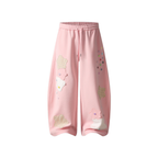 Pastoral Button-Cluster Baggy Sweatpants