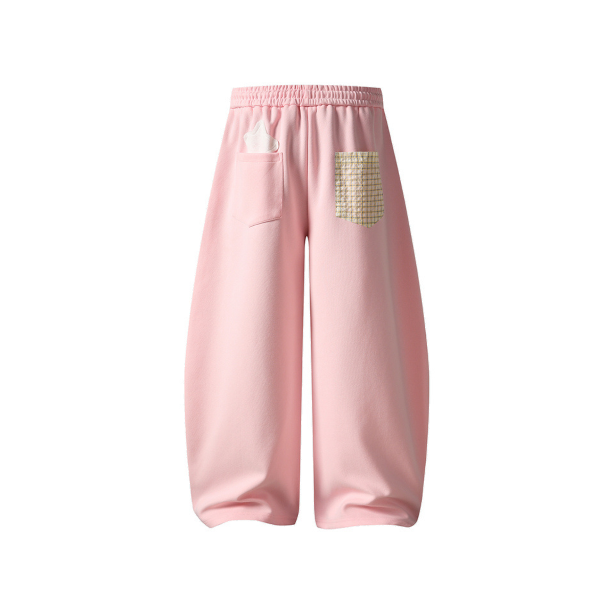 Pastoral Button-Cluster Baggy Sweatpants