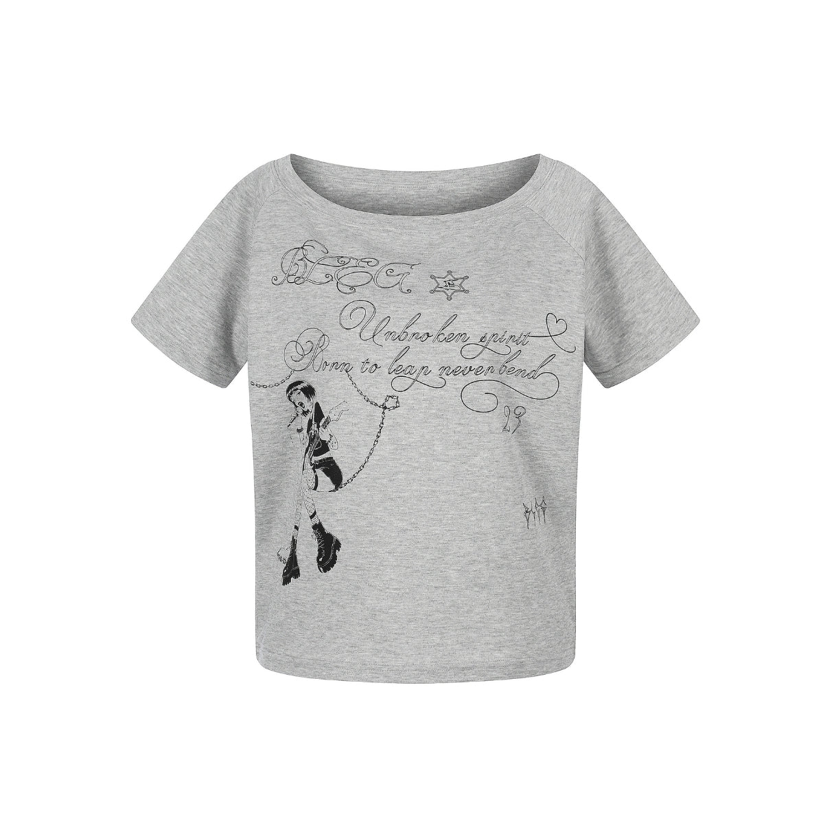 Rebel Verse Off-Shoulder Top