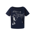 Rebel Verse Off-Shoulder Top