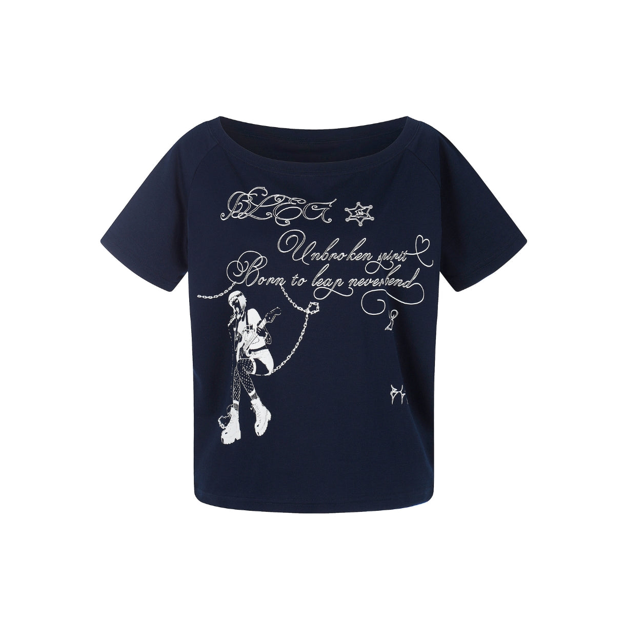 Rebel Verse Off-Shoulder Top