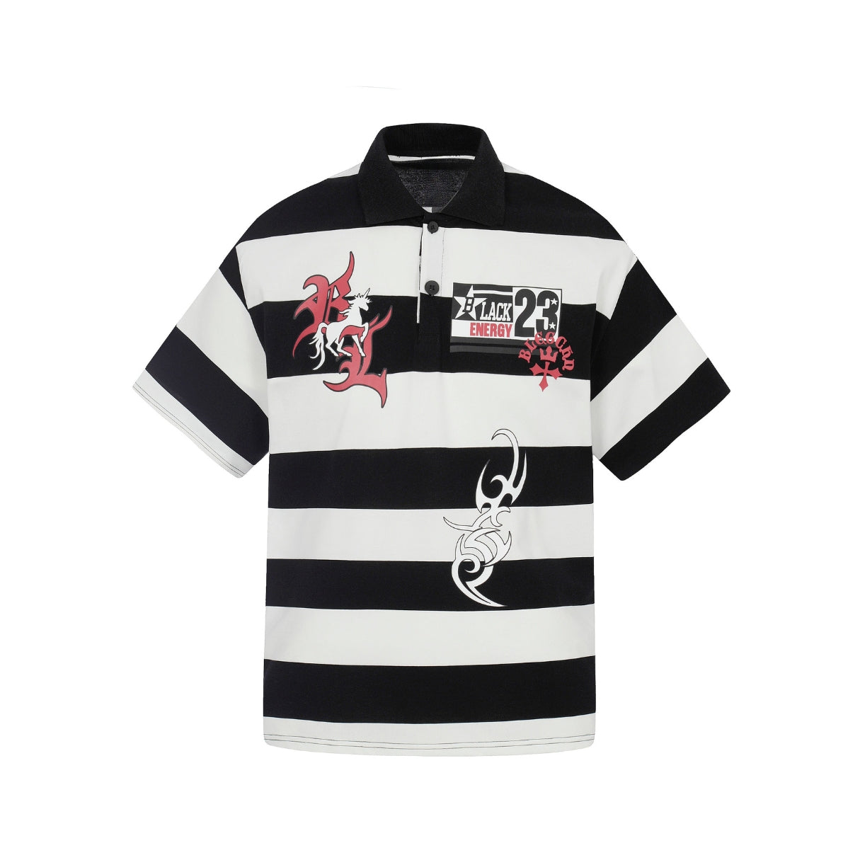 Rogue Stripe Graphic Polo T-shirt