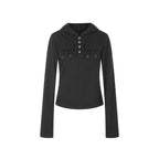 Sahara Grommet Hooded Long Sleeve