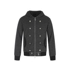 Static Crest Striped Hoodie