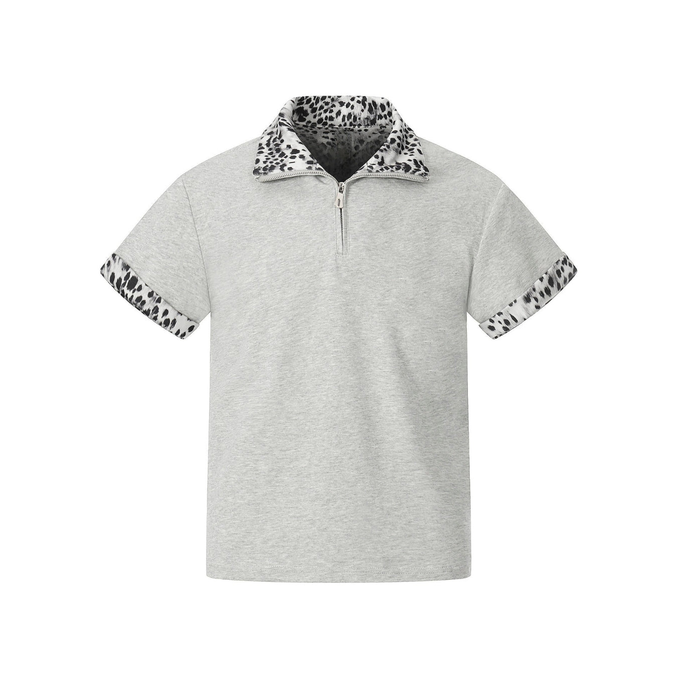 The Arctic Leopard Zip Polo T-Shirt | h0neybear
