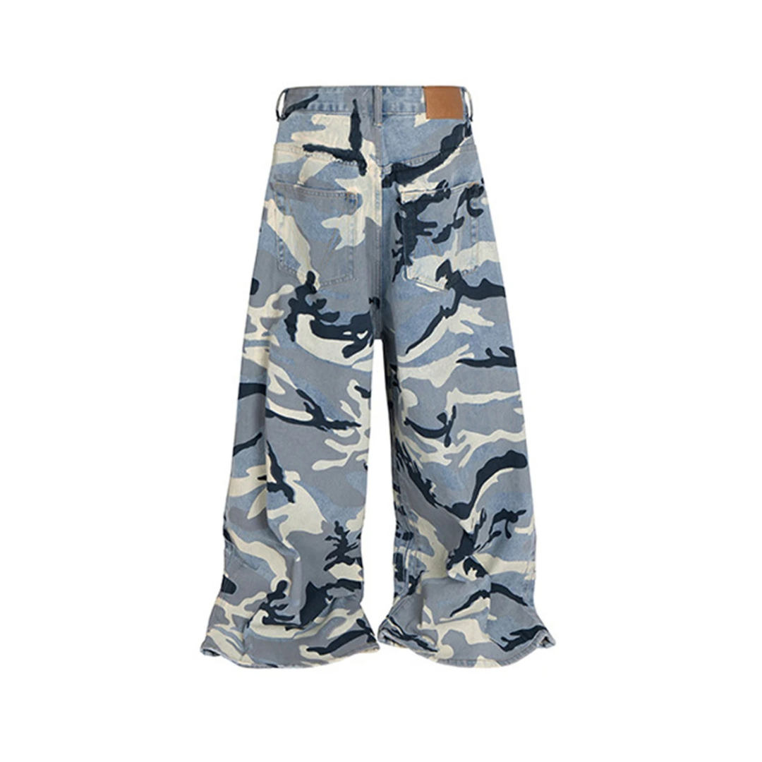 Urban Blue Cam Wide Jeans - h0neybear