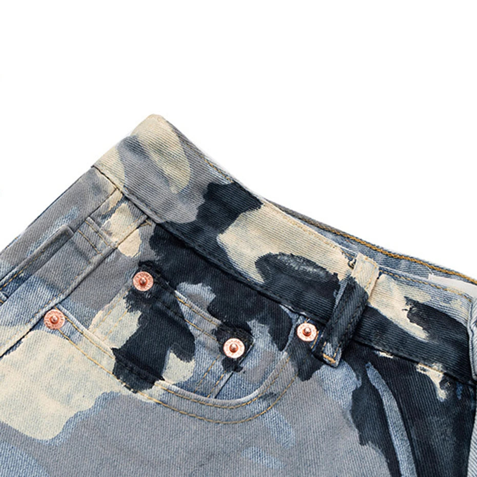 Urban Blue Cam Wide Jeans - h0neybear